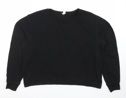 Womens UK Size M H&M Black Pullover Sweatshirt