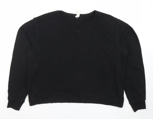 Womens UK Size M H&M Black Pullover Sweatshirt
