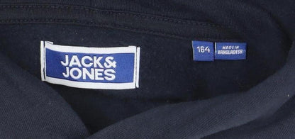 Boys UK Size 164 JACK & JONES Blue Pullover Hoodie