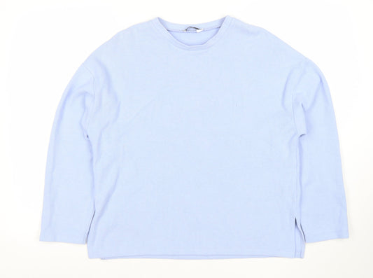 Womens UK Size S Stradivarius Blue Pullover Sweatshirt