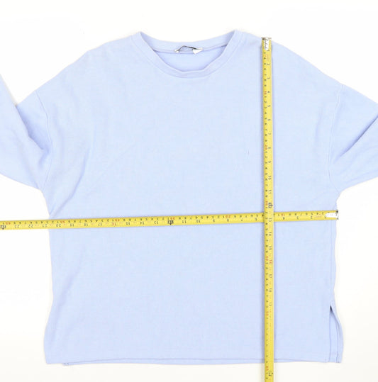 Womens UK Size S Stradivarius Blue Pullover Sweatshirt