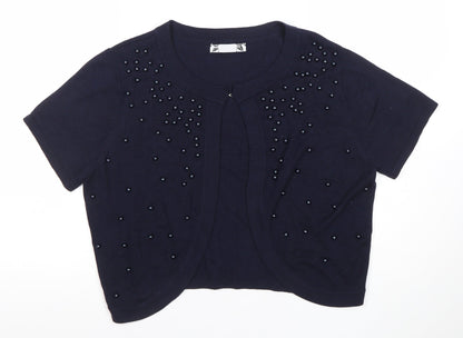 Womens UK Size 14 Joanna Hope Blue Cardigan Jumper