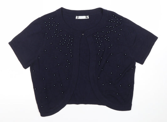 Womens UK Size 14 Joanna Hope Blue Cardigan Jumper