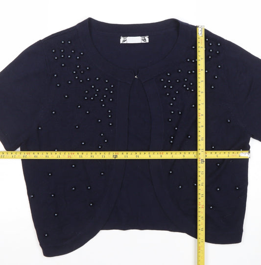 Womens UK Size 14 Joanna Hope Blue Cardigan Jumper