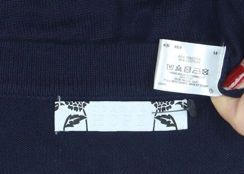 Womens UK Size 14 Joanna Hope Blue Cardigan Jumper