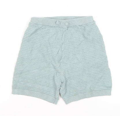 Next Girls Green Knit Cotton Sweat Shorts 8-9 Years Casual Summer Wear