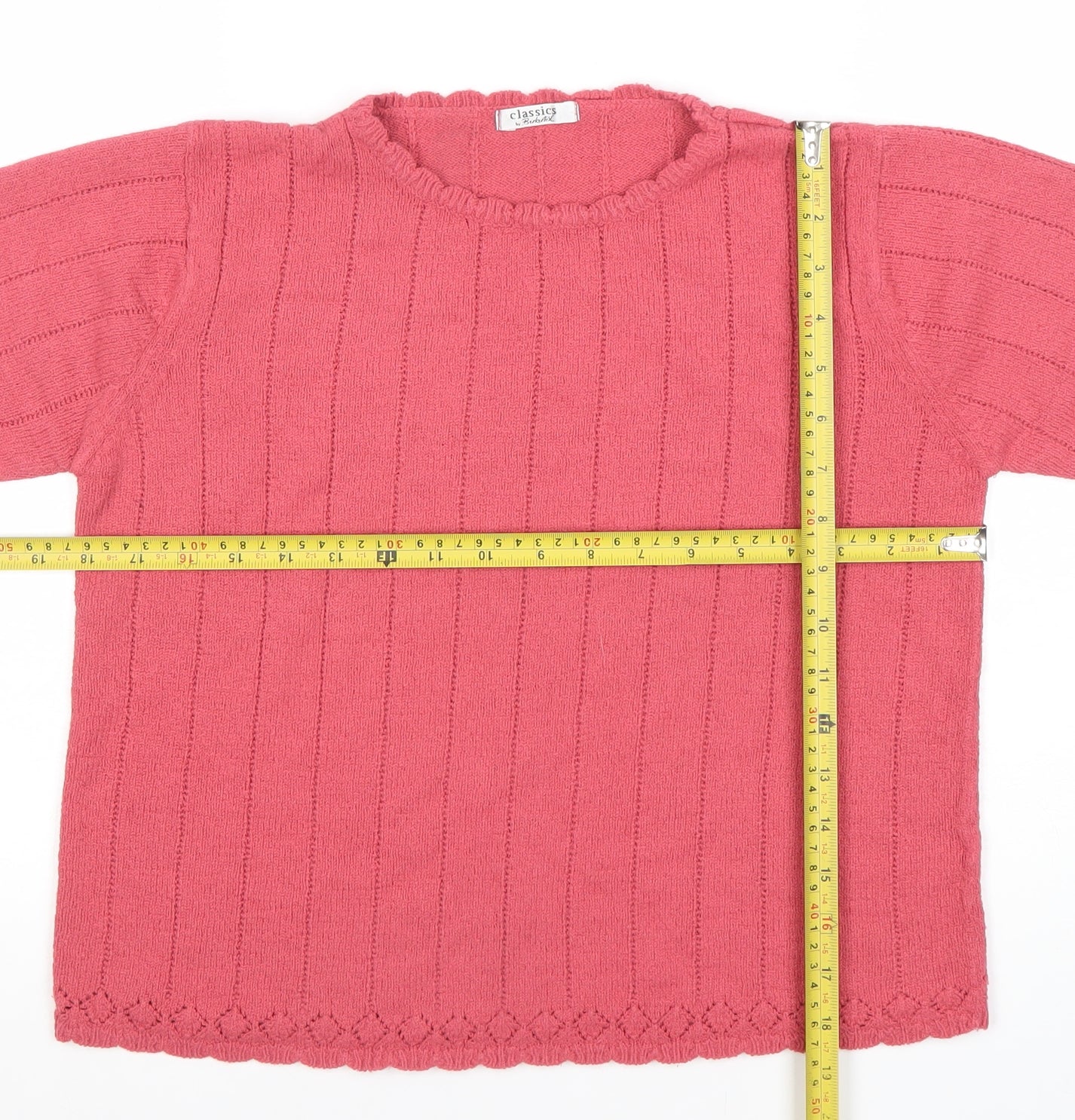 Womens UK Size 10-12 Betiix Pink Basic T-Shirt
