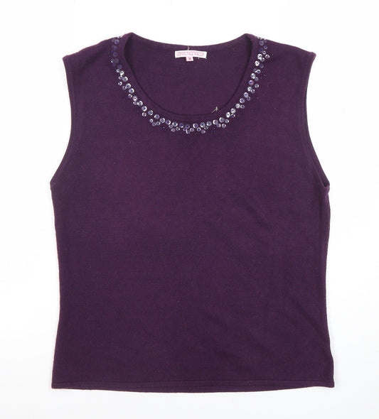 Womens UK Size M Long Tall Sally Purple Basic Tank