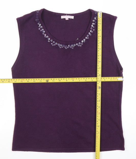 Womens UK Size M Long Tall Sally Purple Basic Tank