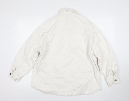 Womens UK Size S Zara Ivory Basic Jacket