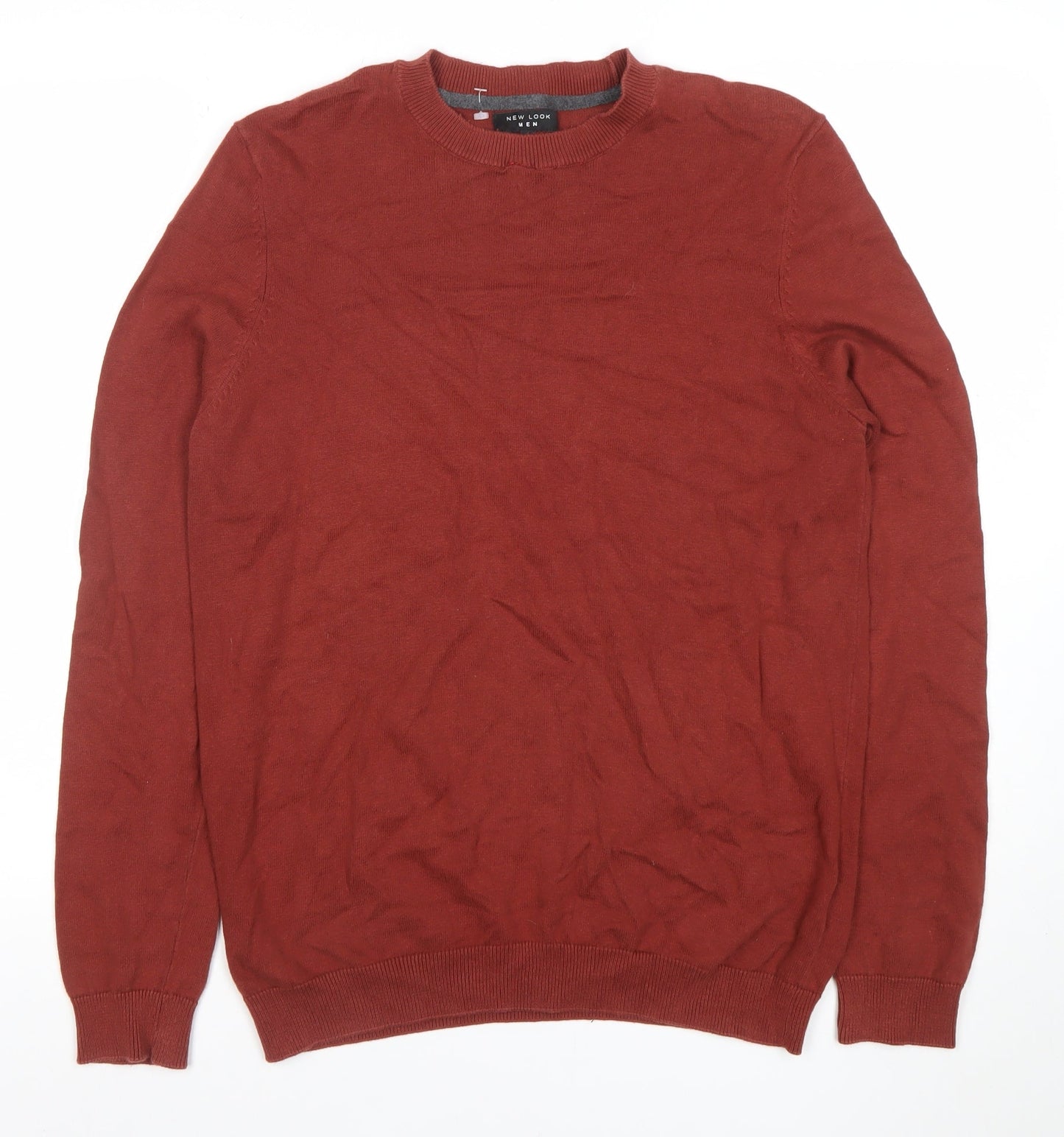Mens UK Size M New Look Brown Pullover Jumper