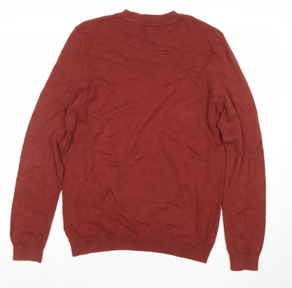 Mens UK Size M New Look Brown Pullover Jumper