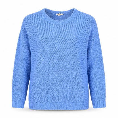 Front view of ESPRIT Women Blue Cotton Knit jumper XL