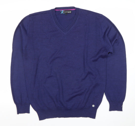 Womens UK Size L River Island Blue Pullover Jumper