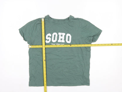 Womens UK Size XS Primark Green Basic T-Shirt