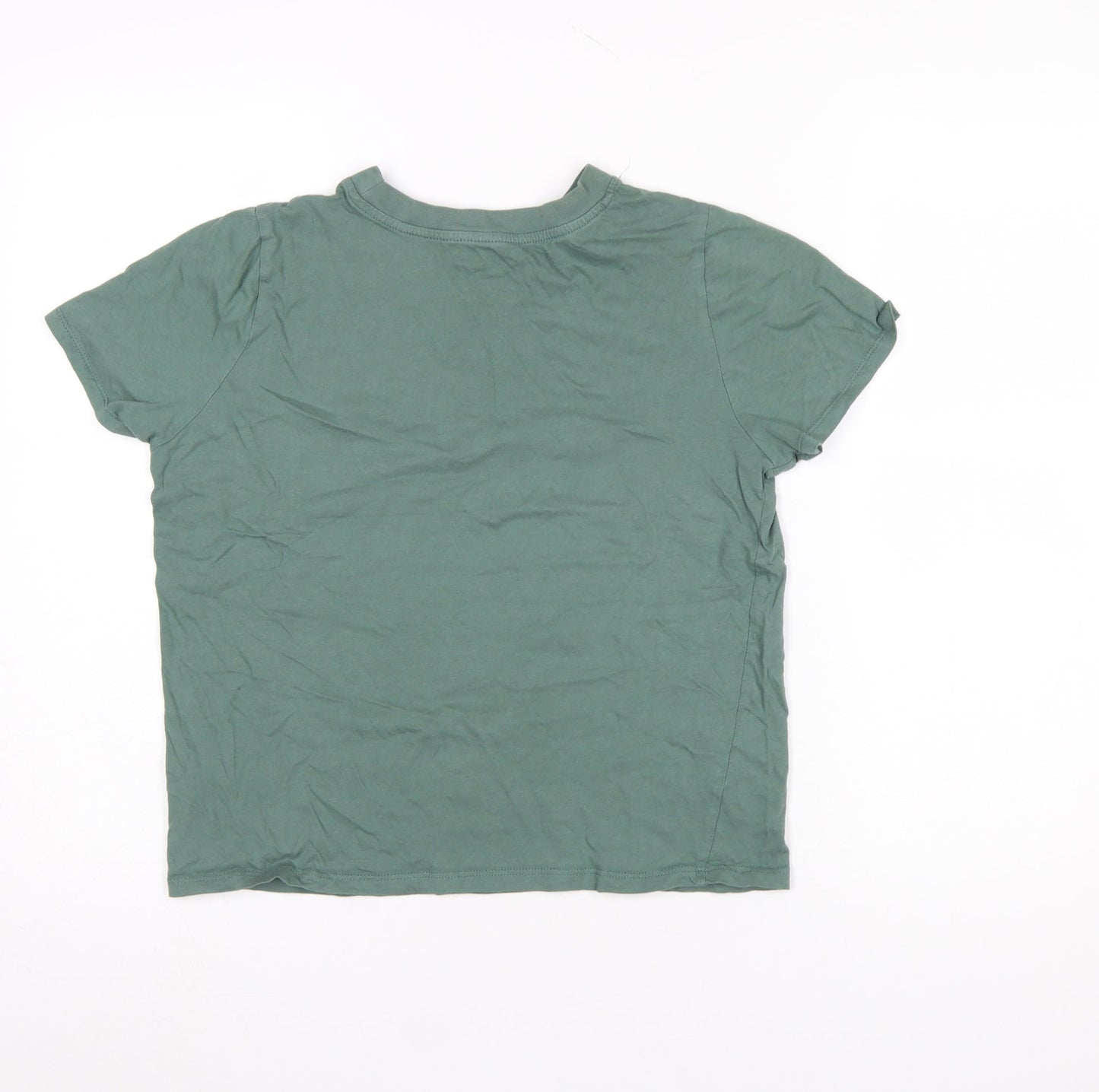 Womens UK Size XS Primark Green Basic T-Shirt