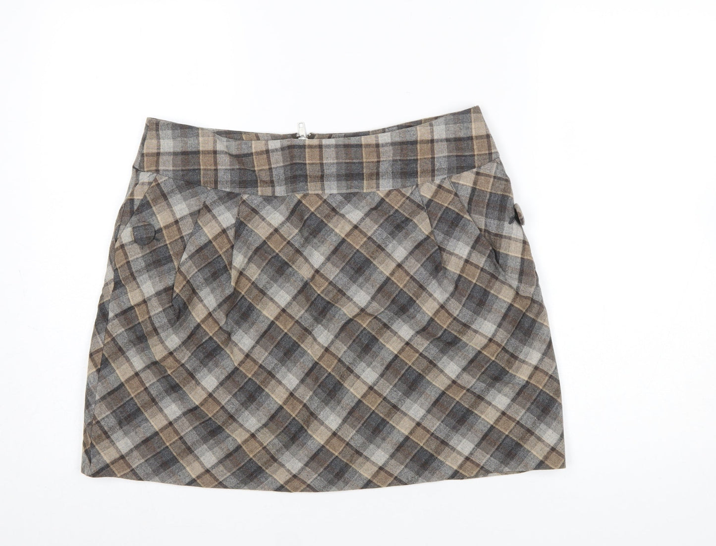 Womens UK Size 16 H&M A-Line Tweed Skirt