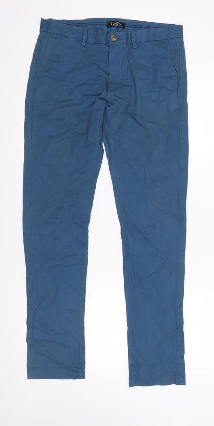 Mens UK Size M Indian Terrain Slim Fit Chino Blue Trousers