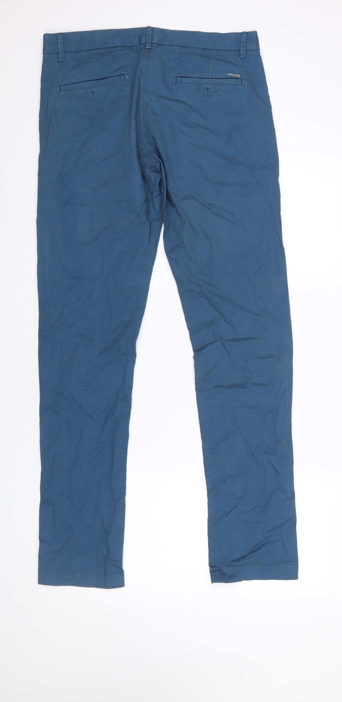 Mens UK Size M Indian Terrain Slim Fit Chino Blue Trousers