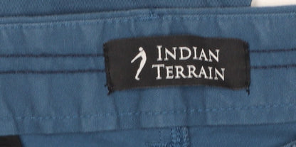 Mens UK Size M Indian Terrain Slim Fit Chino Blue Trousers