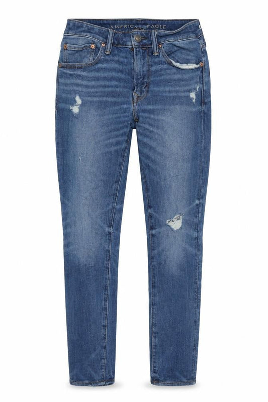 Womens UK Size 31 American Eagle Slim Fit Skinny Blue Jeans