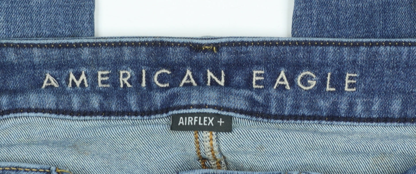 Womens UK Size 31 American Eagle Slim Fit Skinny Blue Jeans