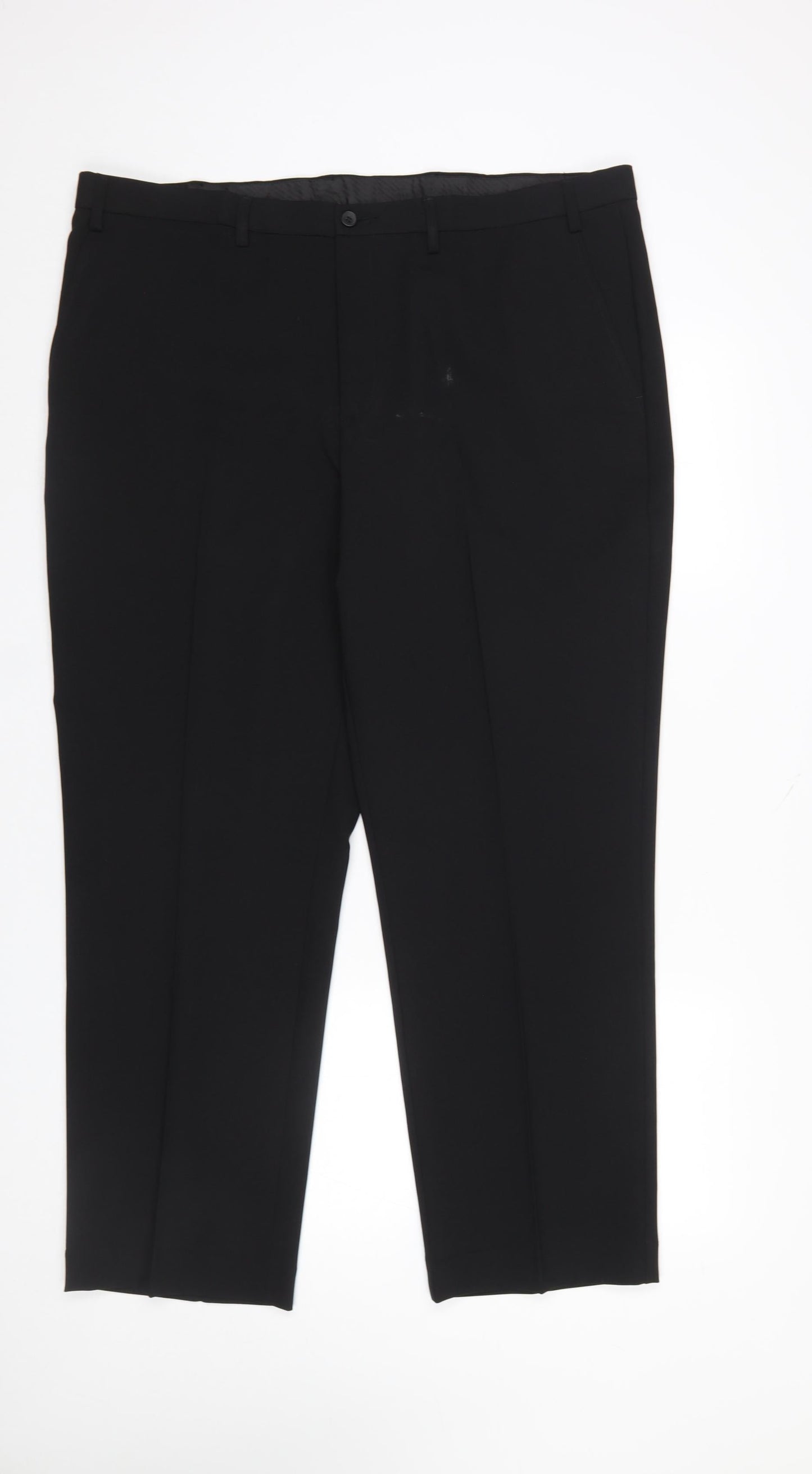 Mens UK Size 40/29 F&F Classic Fit Dress Pants Black Trousers