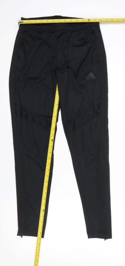 Womens UK Size S adidas Slim Fit Track Pants Black Trousers