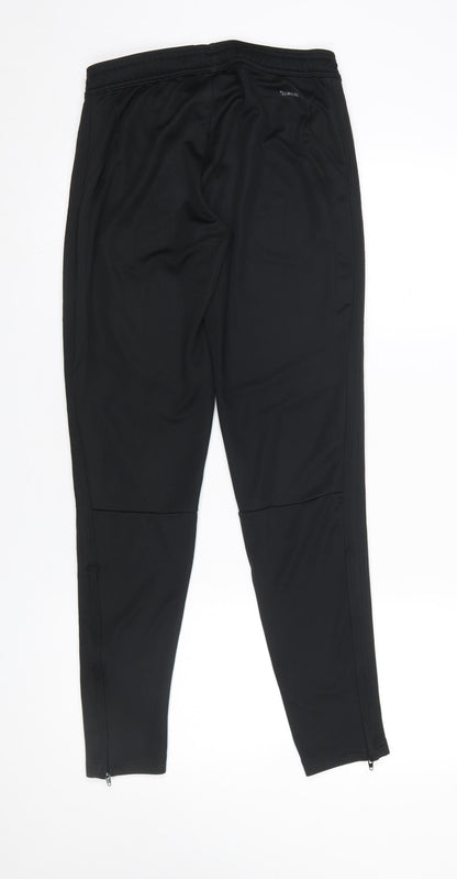 Womens UK Size S adidas Slim Fit Track Pants Black Trousers