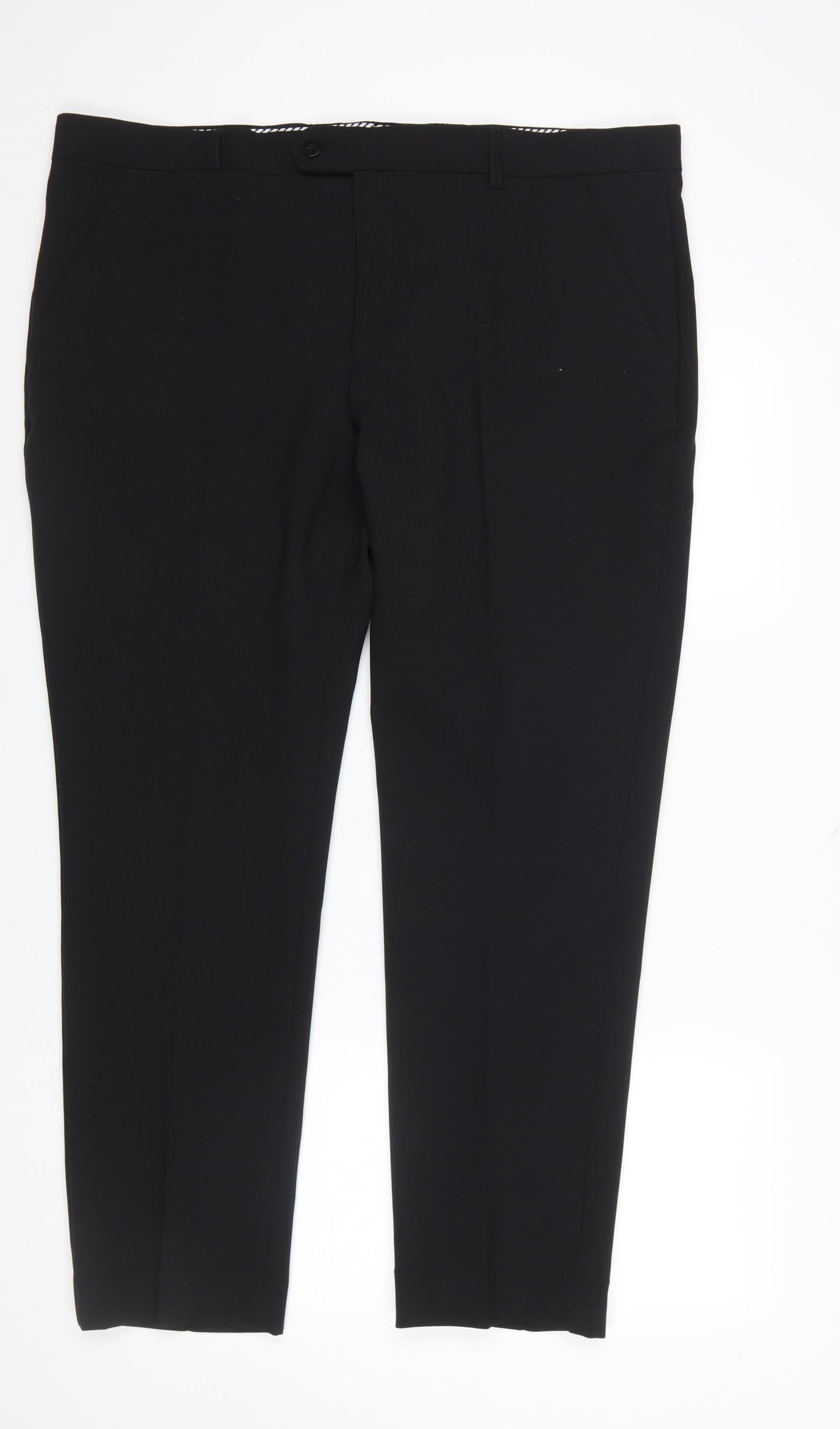 Mens UK Size 40 in St. Bernard for Dunnes Stores Regular Fit Dress Pants Black T