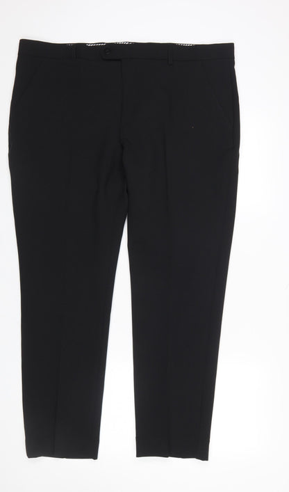 Mens UK Size 40 in St. Bernard for Dunnes Stores Regular Fit Dress Pants Black T