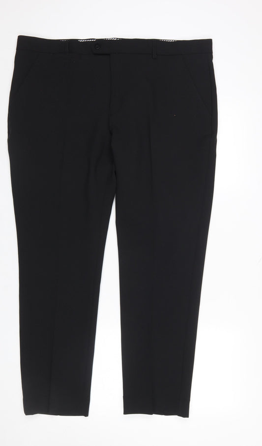 Mens UK Size 40 in St. Bernard for Dunnes Stores Regular Fit Dress Pants Black T