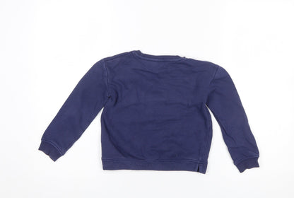 Marks & Spencer Boys Blue 6-7 Years Pullover Sweatshirt ‘The Future Is Ours’ Graphic