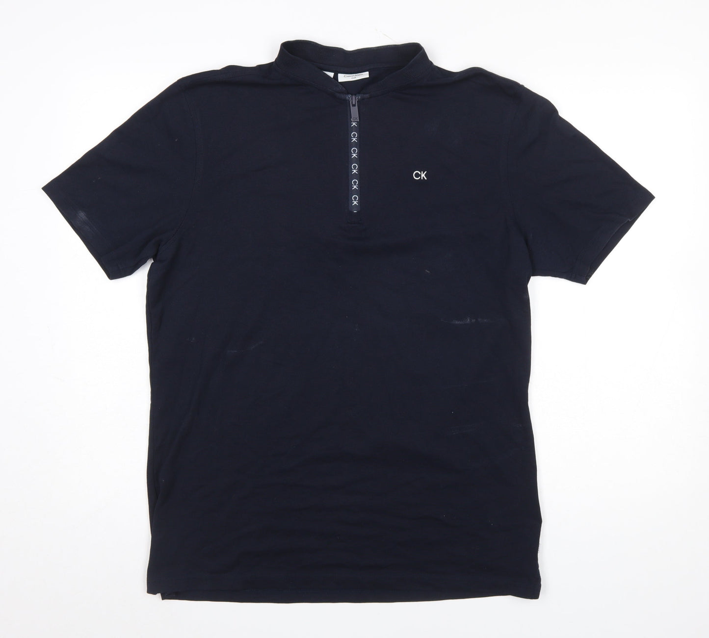 Mens UK Size L Calvin Klein Black Golf Polo
