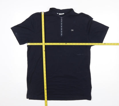 Mens UK Size L Calvin Klein Black Golf Polo