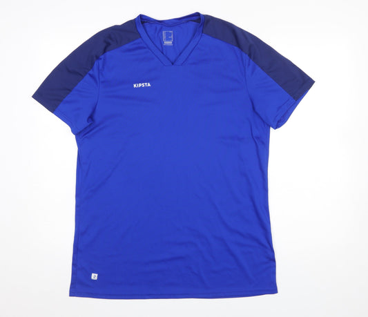 Mens UK Size L Kipsta Blue FootballGym & TrainingRunning & Jogging T-Shirt