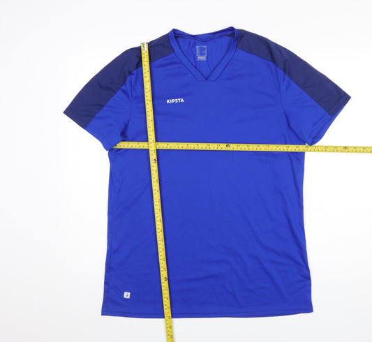 Mens UK Size L Kipsta Blue FootballGym & TrainingRunning & Jogging T-Shirt