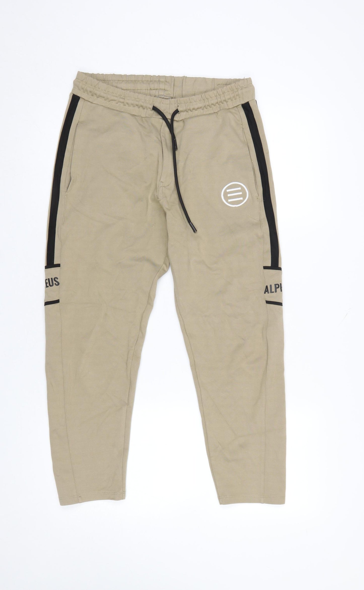 Womens UK Size M TITLE Regular Fit Jogger Beige Trousers