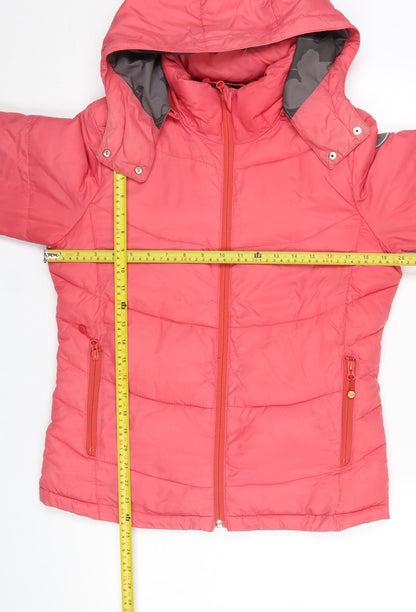 Womens UK Size M ROXY Pink Puffer Jacket