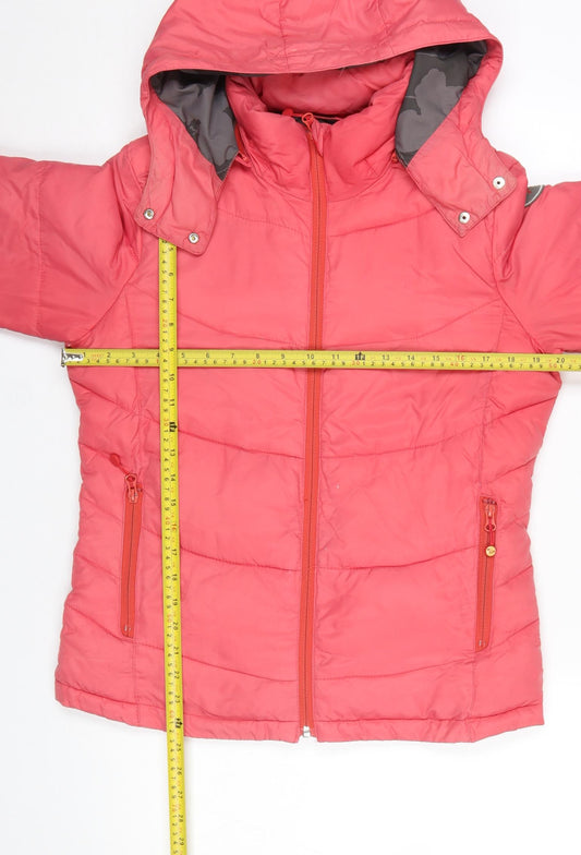 Womens UK Size M ROXY Pink Puffer Jacket