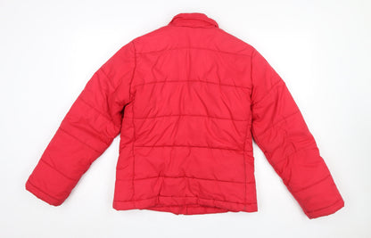 Womens UK Size 12 adidas Red Puffer Jacket