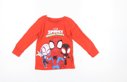 Boys UK Size 2-3 Years Dunnes Stores Red Basic T-Shirt
