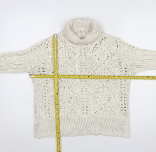 Womens UK Size 12 Now or Never Ivory Pullover Jumper