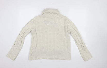 Womens UK Size 12 Now or Never Ivory Pullover Jumper