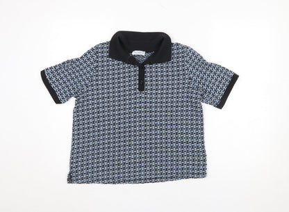 Womens UK Size M Gallery Black Classic Polo