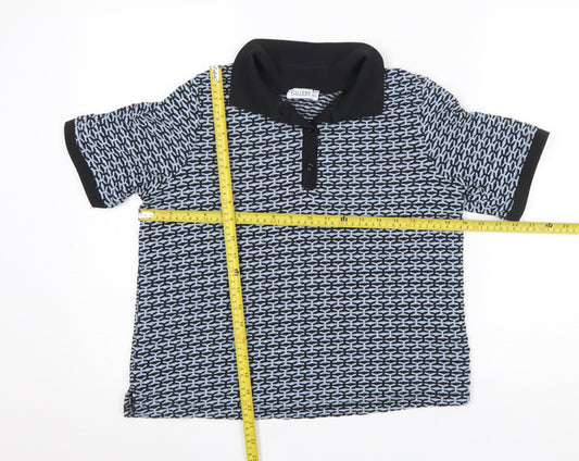 Womens UK Size M Gallery Black Classic Polo