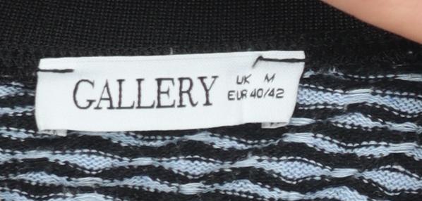 Womens UK Size M Gallery Black Classic Polo