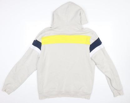 Mens UK Size L River Island Beige Pullover Hoodie