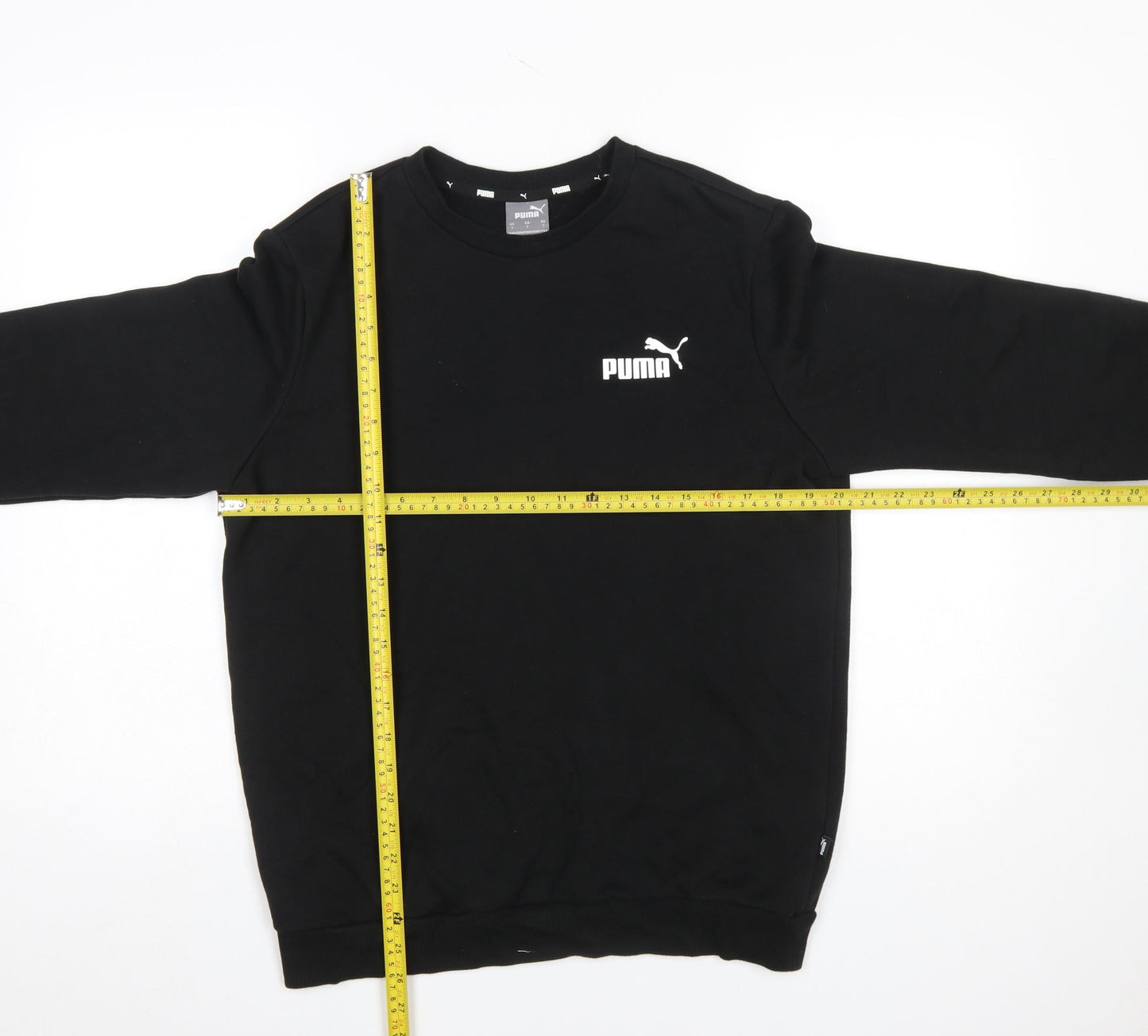 Mens UK Size S PUMA Black Pullover Sweatshirt