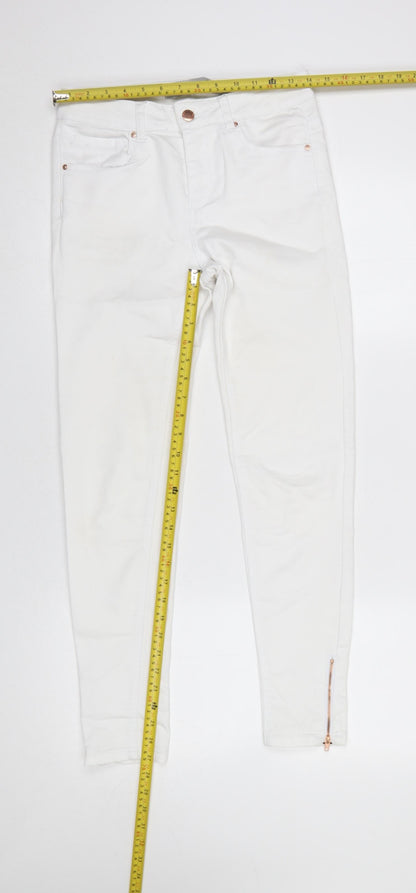 Womens UK Size 10 Denim Co. Slim Fit Skinny White Jeans